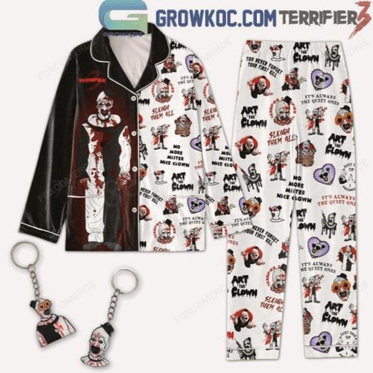 Terrifier 3 Halloween Pajamas  Its Always The Quiet Ones Shirt