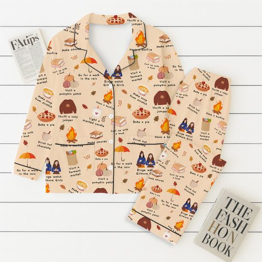 Halloween Pajamas Set, Y2K Butterfly Skull Star Crown Cherry Sleepwear, Spooky Season Gift, Holiday Gift For Her