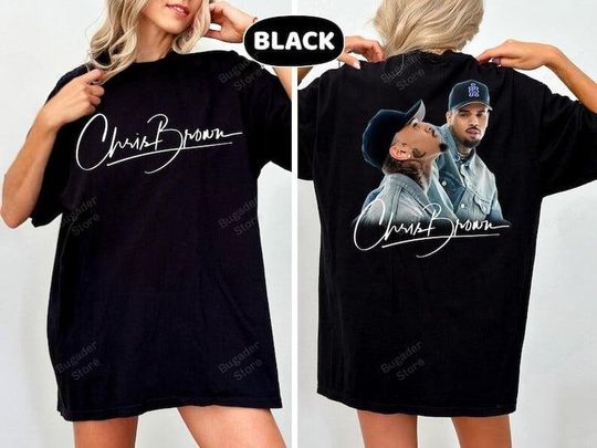 Chris Brown 2025 Tour Double Sided T-Shirt, Signature Fan Gift
