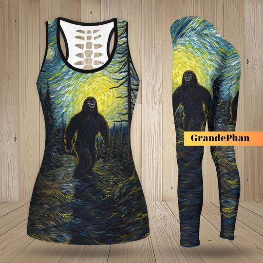Bigfoot Tank Top, Bigfoot Legging Set, Summer Tank Top, Camping Shirt, Gift For Women, Womens Summer Tops