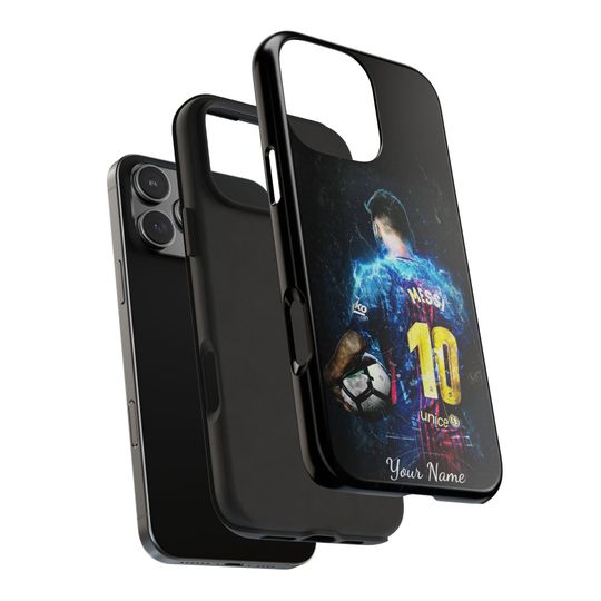 Lionel Messi iPhone Case, FC Barcelona Football Fan Gift, Messi #10 Phone Cover