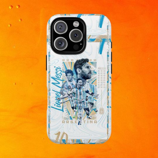 Lionel Messi Argentina iPhone Case, Minimal Soccer Phone Cover