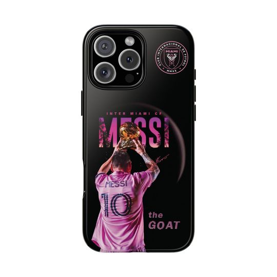 Messi Ballon Miami iPhone Case, Football Phone Cover for iPhone