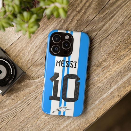 Lionel Messi Inspired Tough Phone Case, Soccer Fan Gift, Sports Phone Cover
