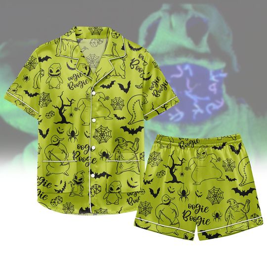 Halloween Oogie Boogie Satin Pajamas, Boogie Man Pajamas Set, Nightmare Before Christmas Shirt, Horror Movie Gift
