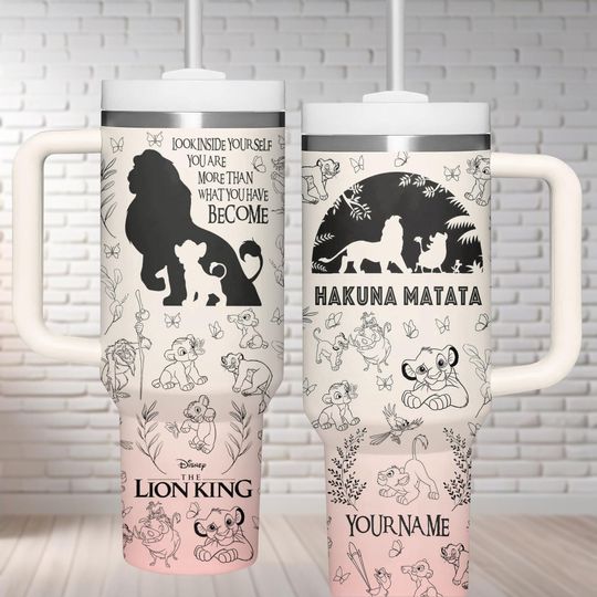 Custom Disney Lion King Tumbler 40Oz, Hakuna Matata Tumbler, Simba And Nala Tumbler, Disney Wild Tumbler, Animal Kingdom Tumbler Cup