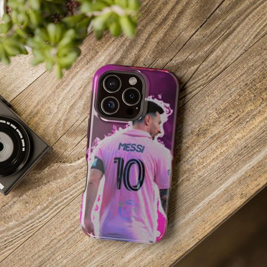 Magnetic Phone Cases for Soccer Fans, Customizable Tough Phone Cover, Messi 10 Design