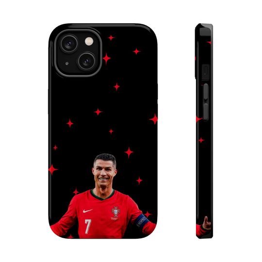 Cristiano Ronaldo Magnetic iPhone Case, Tough Football for Fans