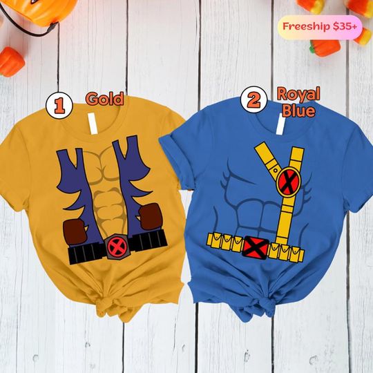 Xmen Wolverine Cyclops Halloween Costume Shirt, Logan Wolverine Shirt, X-men Superhero Halloween Shirt, Halloween Couple Matching Tee