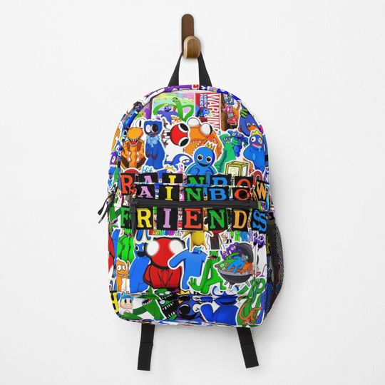 Rainbow Friends Backpack, Back to School Gift for Kids