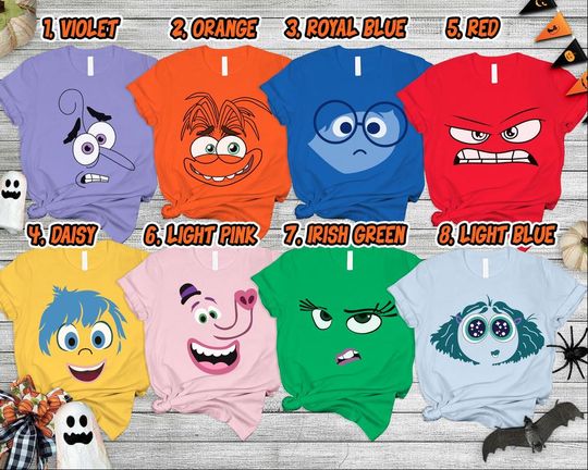 Inside Out Halloween Costume Shirt, Inside Out Characters Costume Shirt, Inside Out Group Matching, Family Costume Halloween 2025 Shirt