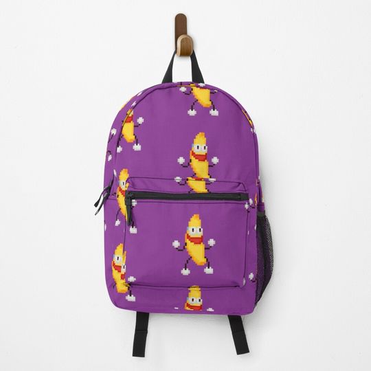 Dancing Banana Pixel Art #7 Backpack, Back to School Gift for Kids