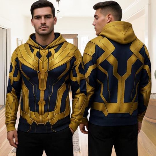 Thanos Costume Hoodie, Thanos Halloween Costume, Thanos Avengers Secret Wars Shirt, Superhero Avengers Merch, MCU Gift For Fans