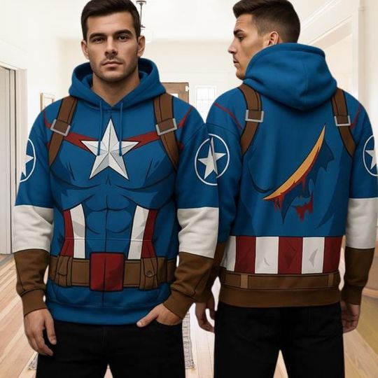 Sam Wilson Captain America Hoodie, Captain America Halloween Costume, Avengers Superhero Shirt, Avengers Halloween Party