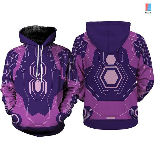 Spider Byte Full Over Print Hoodie | Spider Byte Halloween Costume | Spider Man Across The SpiderVerse Shirt | Spider Man Christmas Shirt