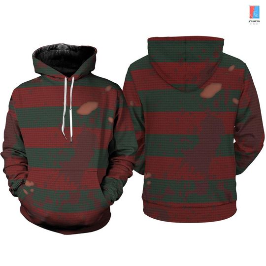 Nightmare On Elm Street Freddy Krueger Hoodie, Freddy Krueger Halloween Costume, Horror Movie Shirt, Halloween Party Shirt, Family Christmas