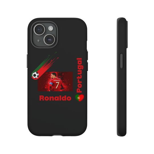 Ronaldo Portugal iPhone Case, Soccer Tough Phone Cover, Portuguese Proud