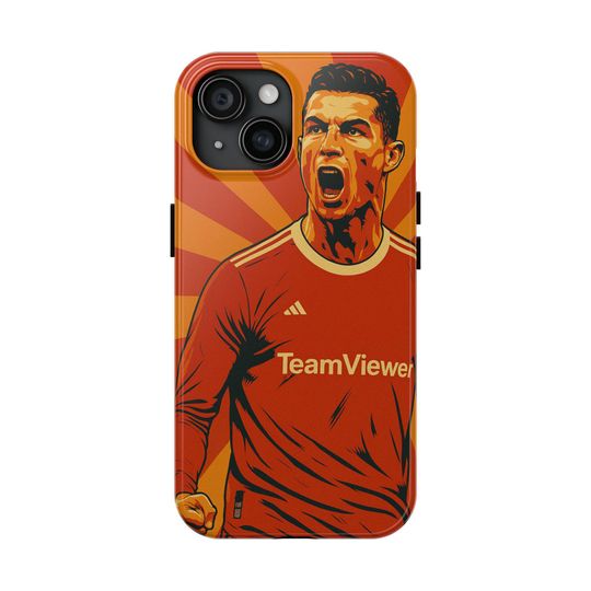 Ronaldo Man United iPhone Case, Football Phone Cover for Fans