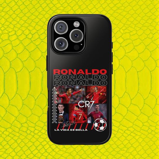 Cristiano Ronaldo 7 Phone Case Minimal Soccer Design for Fans