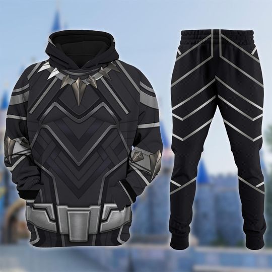 Discover Black Panther Superhero Halloween Costume Shirt, Black Panther King Sweatshirt, Warrior Cosplay Halloween Men Hoodie Apparel