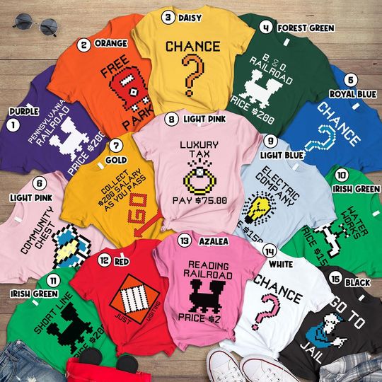 Monopoly Game Halloween Costume Shirt, Group Monopoly Game Matching Halloween Costume, Family Halloween Costumes, Monopoly Game Party Shirt