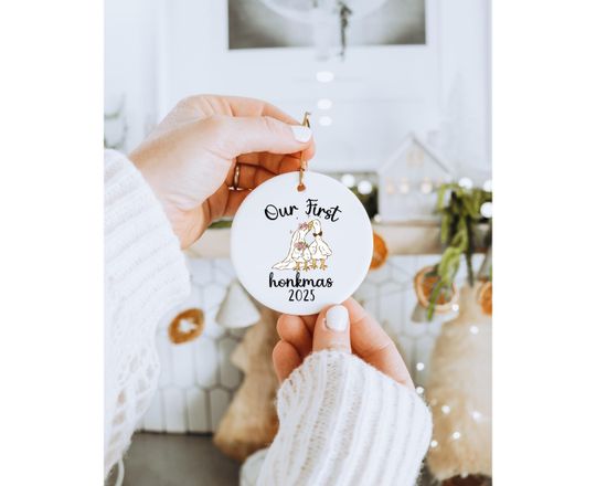 Our First Christmas Married Ornament Funny Newlywed Gift 2025 Couple