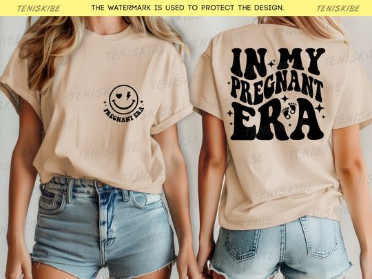 In My Pregnant Era shirt, Pregnancy Announcement shirt, Baby Reveal Shirt, Expecting Mama, i'm pregnant shirt, Pregnancy Reveal Shirt