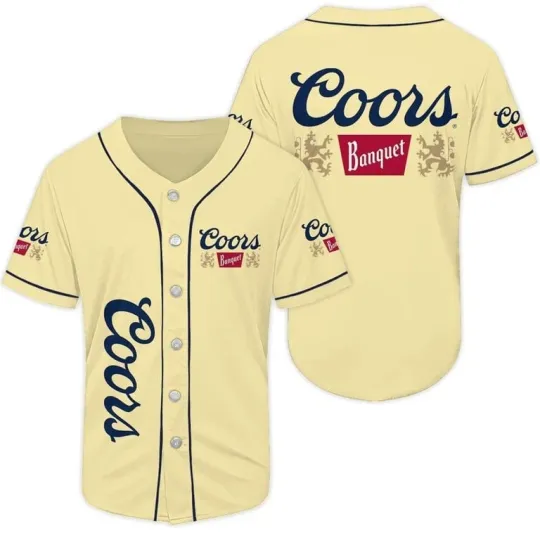 Beige CCOORS Banquet Beer Baseball Jersey