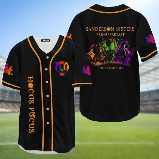 Hocus Pocus Baseball Jersey, Sanderson Sisters Shirt, Halloween Witch Jersey Shirt, Spooky Fan Gift, Salem Magic Jersey, Witchy Outfit