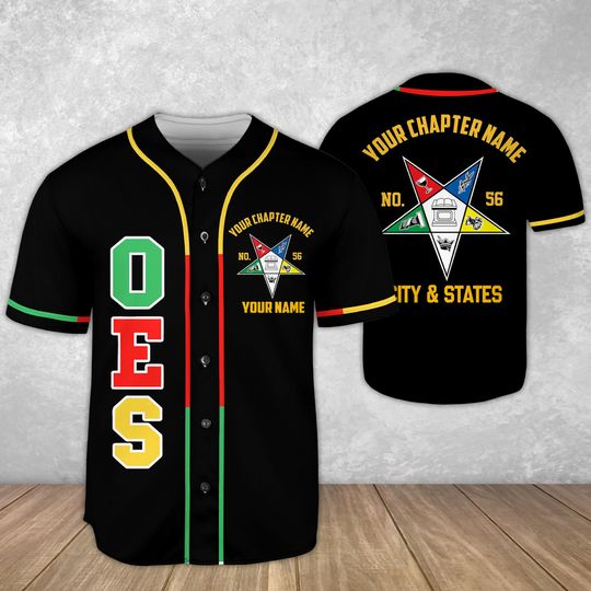 Personalized Order Of The Eastern Star OES Baseball Jersey Shirt