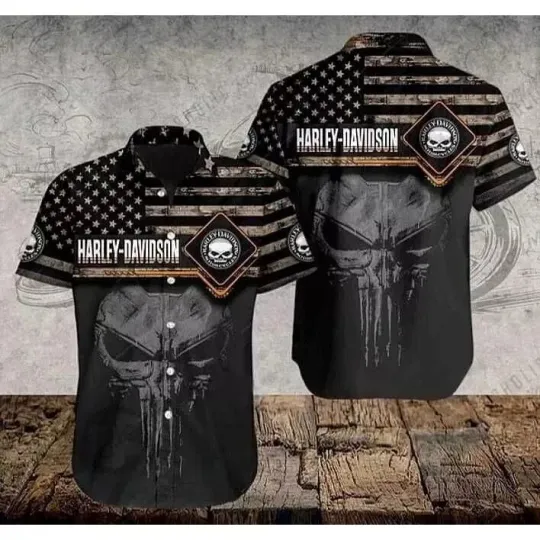 Harley Motorcylce Davidsons hawaiian shirt