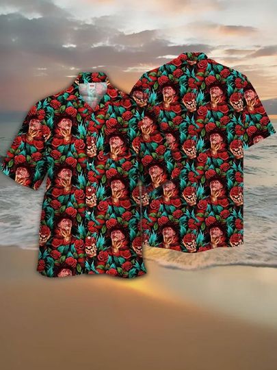 Halloween Freddy Krueger Hawaiian Shirt, Horror Movie Shirt, Nightmare On Elm Street Shirt