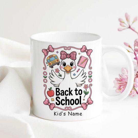 Personalized Back To School Mug  Custom Gift For Daughter  Gift for Kids  Ceramic Mug for Student, Kids
