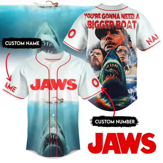 Jaws 50th Anniversary 1975-2025 Baseball Jersey