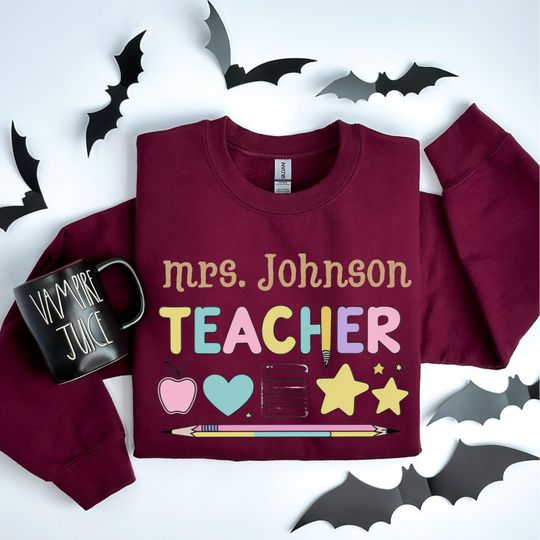Cozy Teacher Sweatshirt  Back to School Crewneck, Teacher Appreciation Gift, Fall Teacher Outfit, Casual Teacher Shirt, Educator Crewneck
