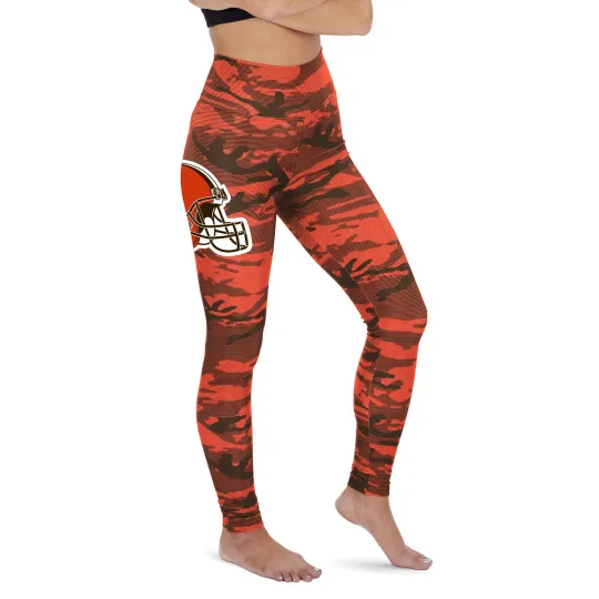 Cleveland Browns Leggings, Football Yoga Pants Leggings