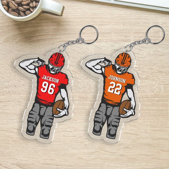 Personalized Football Bag Tag, Back to School or End of Season Gift for Players or Teams