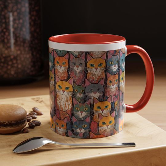 Copy of Funny Cat First Day of School Accent Coffee Mug, Gift for Teachers, Back to School Mug, Cat Lover Gift, Novelty Coffee Cup