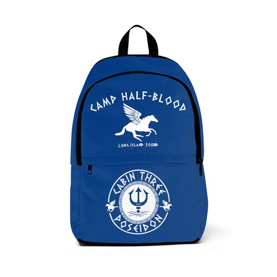 Camp Half-Blood Cabin 3 Team Colors Backpack | Poseidon | Percy Jackson | Heroes of Olympus