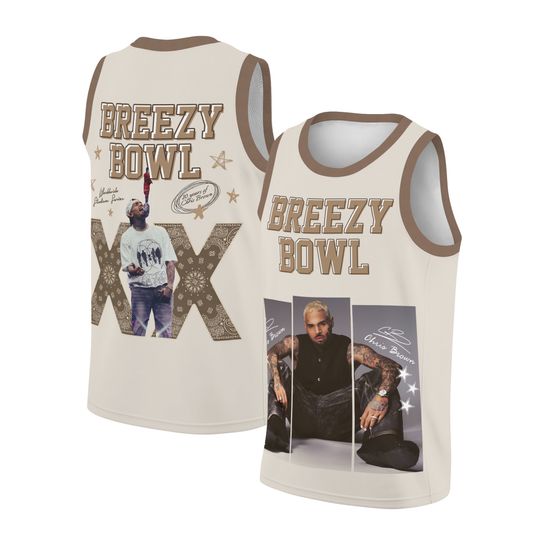 Chris Brown Breezy Bowl XX Tank top Jersey, Chris Brown Jersey , Chris Brown 2025 Tour Shirt, Gift For Fans