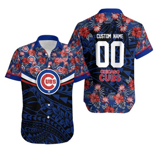 Chicago Cubs Custom Island Pride Floral Hawaiian Shirt