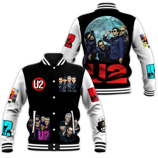U2 Band 90s Baseball Jacket, U2 Band Album Jacket Men, U2 Tour Streetwear Jacket