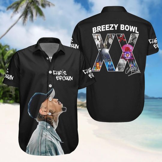 Chris Brown Button Shirt And Shorts, Breezy Bowl XX Concert 2025 Shirt, Chris Brown Tour 2025 Shirt, Chris Fan Shirt For Men And Women