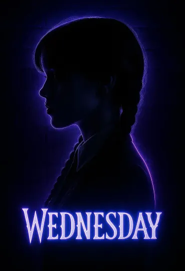 2025 Wednesday Season 2 Movie Poster Jenna Ortega The Addams Family Premium Matte Vertical Poster