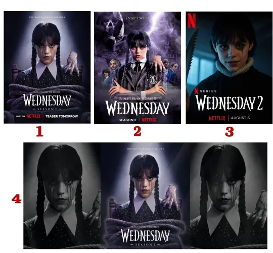 Wednesday Season 2 Movie Poster 2025 Vertical Premium Matte