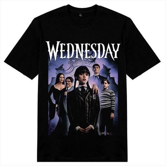 Wednesday Addams T-Shirt - Vintage 90s Style Tribute Tee for Fans