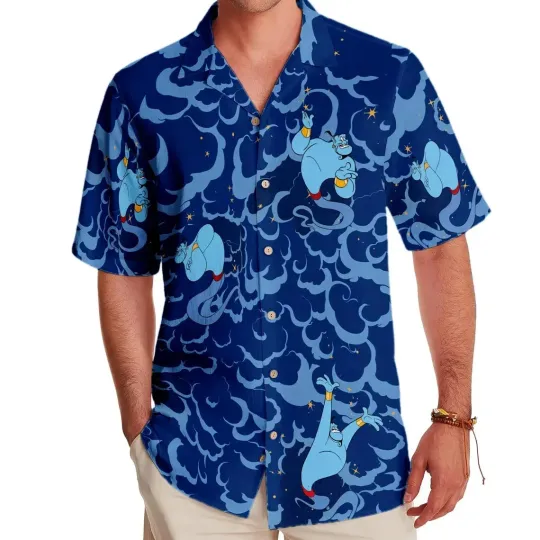Disney Aladdin Hawaiian Button Down Shirt