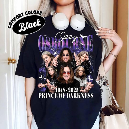 Ozzy Osbourne Shirt, Prince of Darkness, RIP Ozzy Osbourne Bootleg Tee, Ozzy Osbourne Memorial Gifts, Rock Legend Tribute, Heavy Metal Shirt