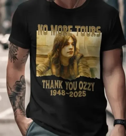 RIP Ozzy Osbourne 1948–2025 No More Tour T-Shirt Memorial Tribute