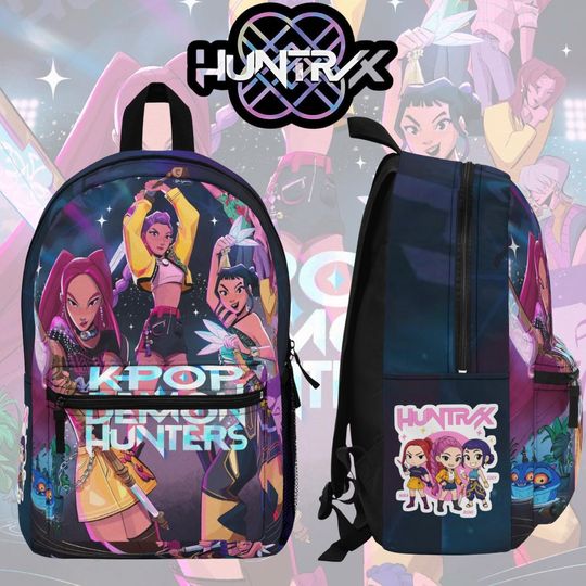 Kpop Demon hunters Backpack, Huntrix Backpack, Personalized Huntrix Bag, Back to School, Gift for kids,Mom,sister